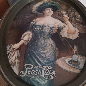 Victorian design Pepsi Cola advertising tray in fair condition